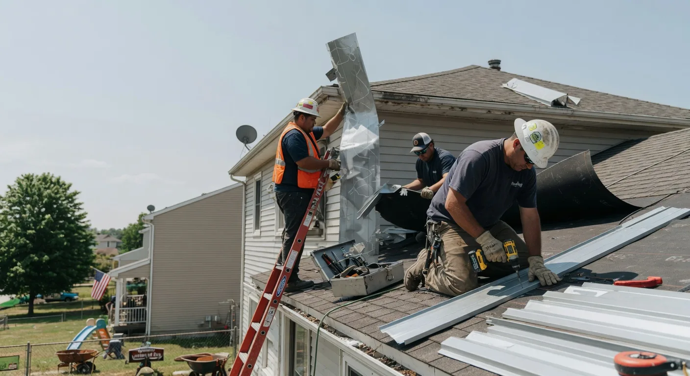 Storm Damage Metal Roof Repair in Bradford, NY
